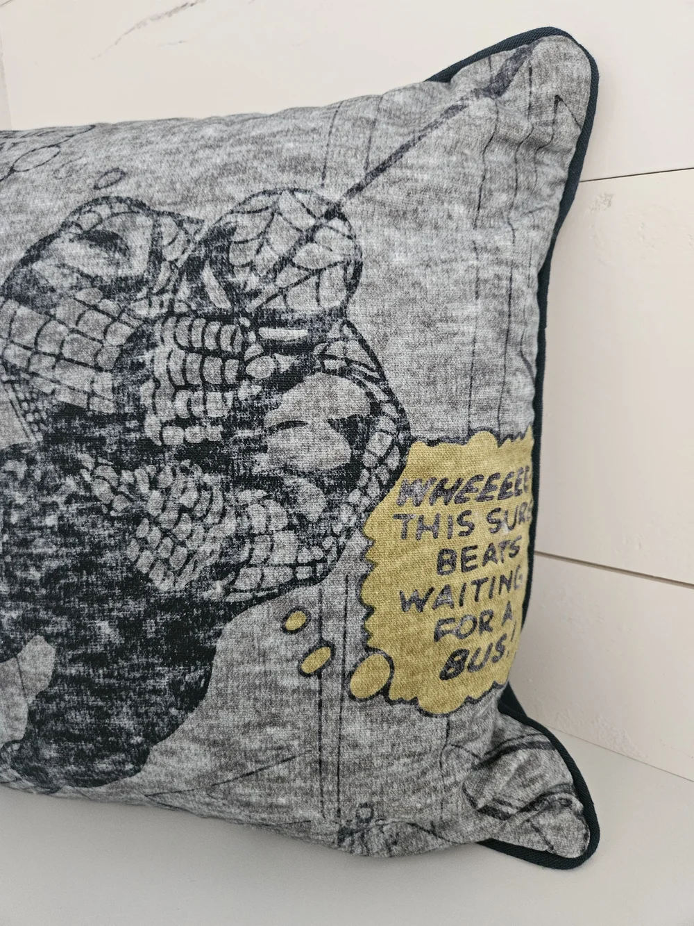 Marvel Spider-Man Comic Accent Pillow - Red & Navy Blue